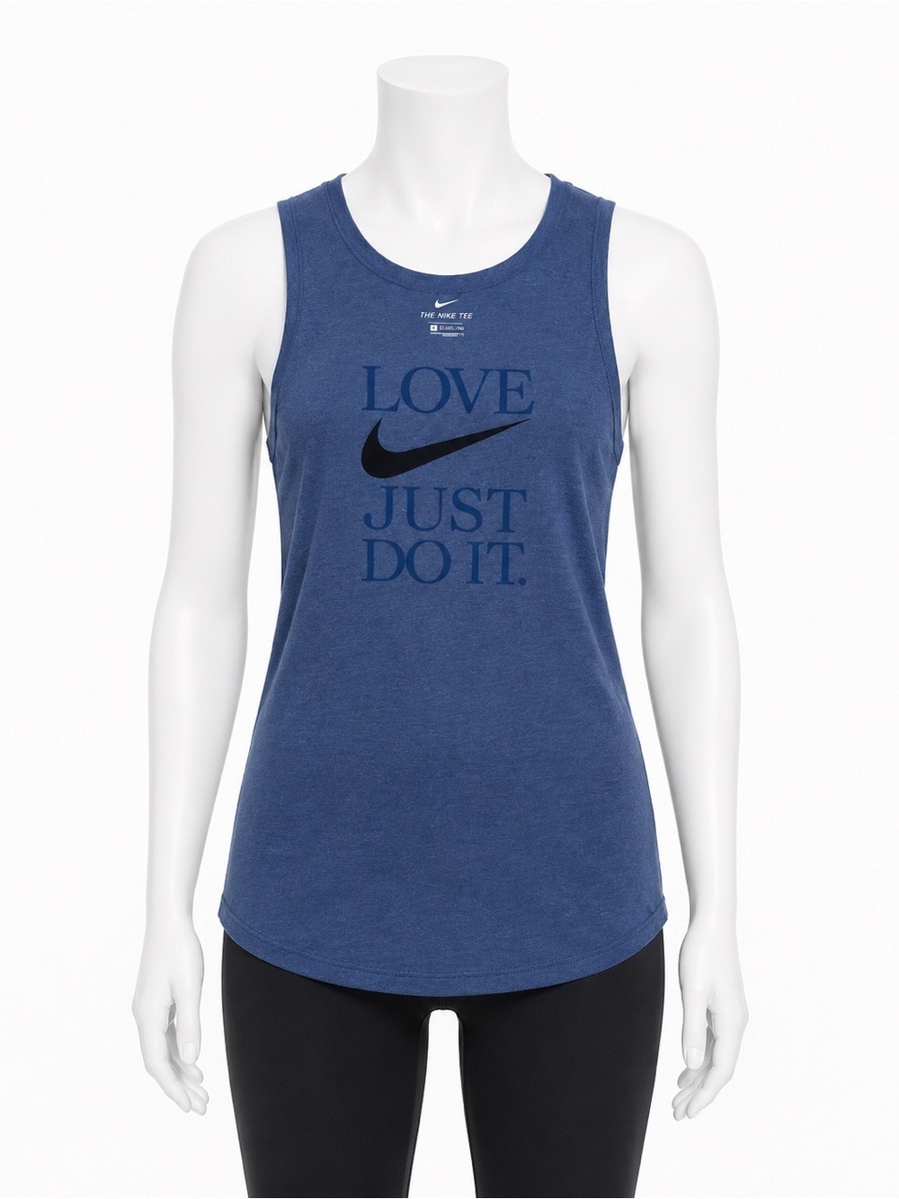 Nike Heather Blue Love Just Do It Workout Tank Top Small